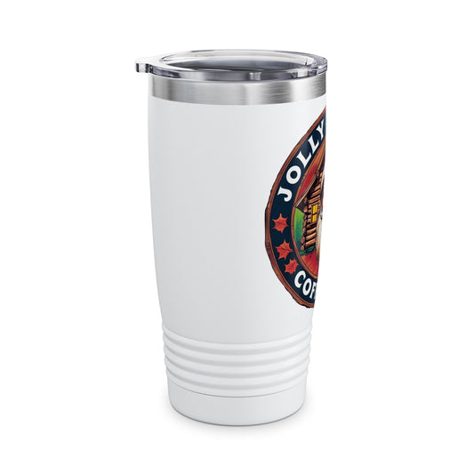 Festive Santa Tumbler, Jolly Old Elf Coffee 20oz, Holiday Travel Mug, Christmas Gift, Seasonal Drinkware, Durable Insulated Cup